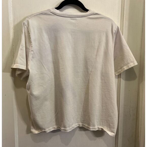 Second Layer White Cropped T Shirt Tee Top Women's Size Medium - Picture 6 of 10